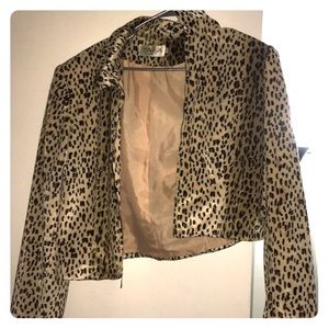 A cheetah print jacket
